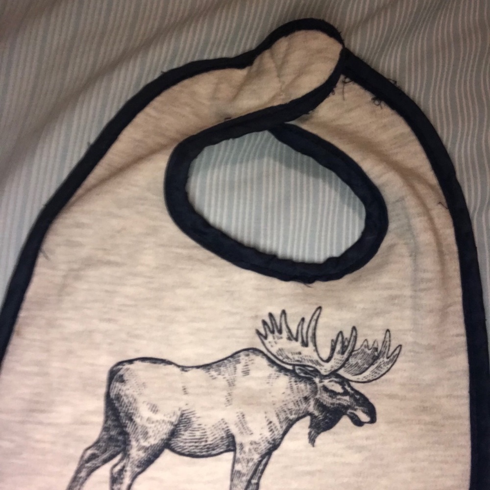 Modern baby Moose bib